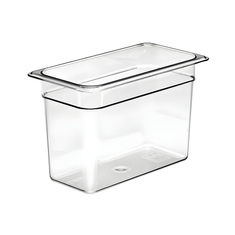 GN 1/3 Food Container Small, Clear Polycarbonate