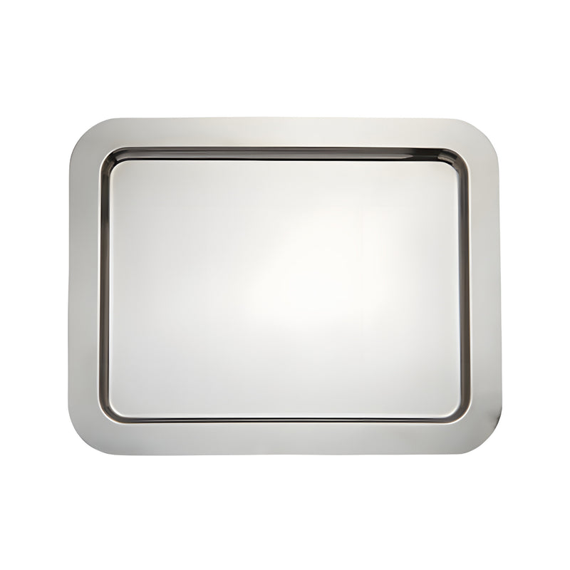 Rectangular Tray with Rim Small, Stainless Steel