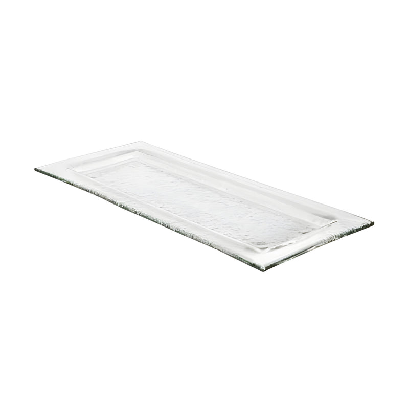 Rectangular Plate with Rim, Clear