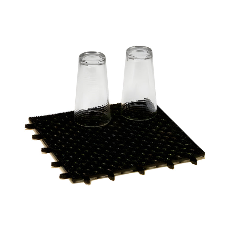 Bar Tile Drip Mat, Black Plastic