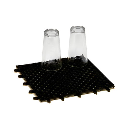 Bar Tile Drip Mat, Black Plastic