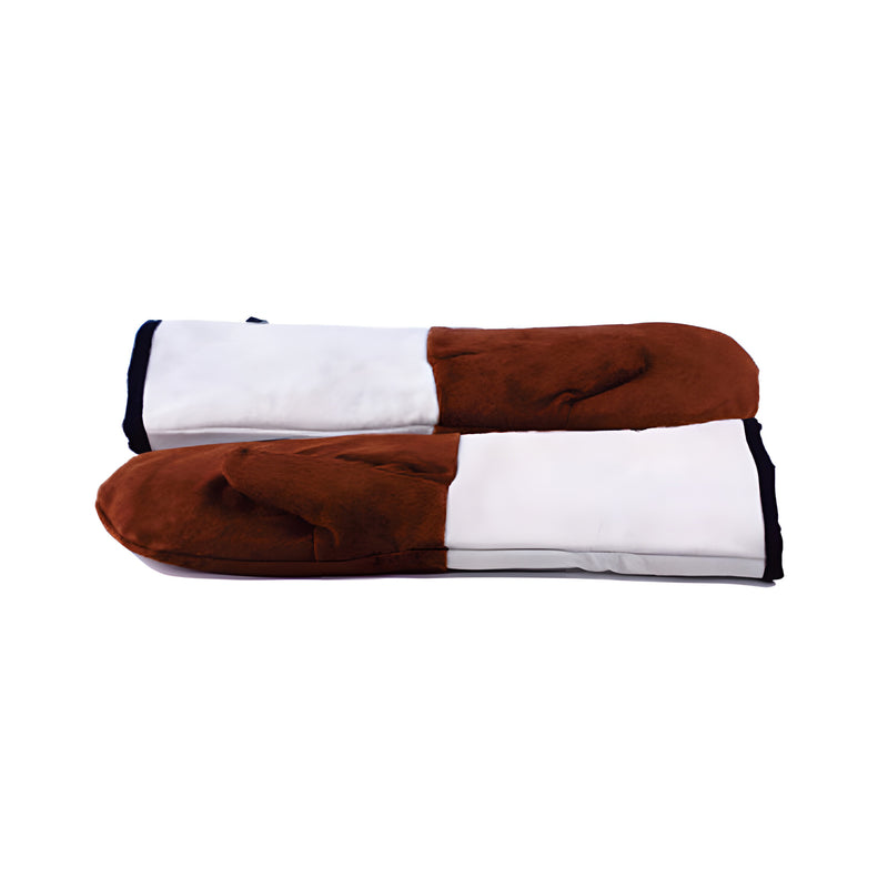 Heat-Resistant Leather Mittens with Lining