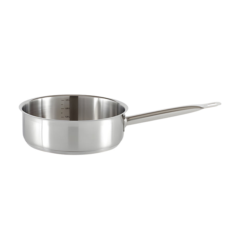 Qualiplus Straight Sauté Pan Large, Stainless Steel