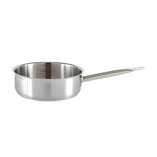 Qualiplus Straight Sauté Pan Large, Stainless Steel