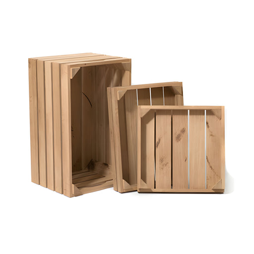 Rustic Slatted Oak Fruit Box Small