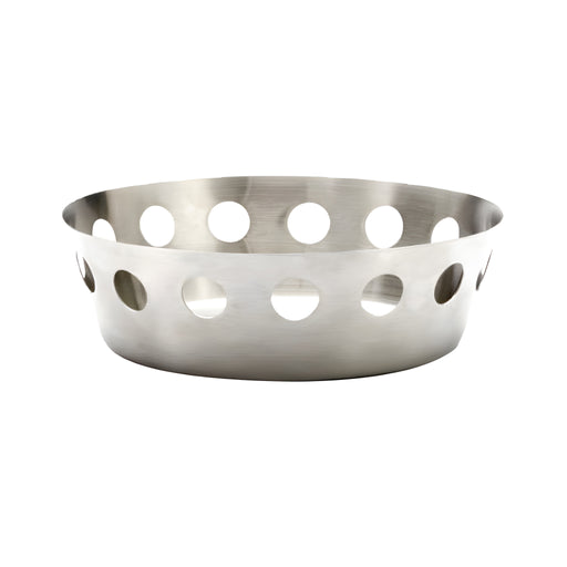 Round Perforated Bread Basket, Stainless Steel