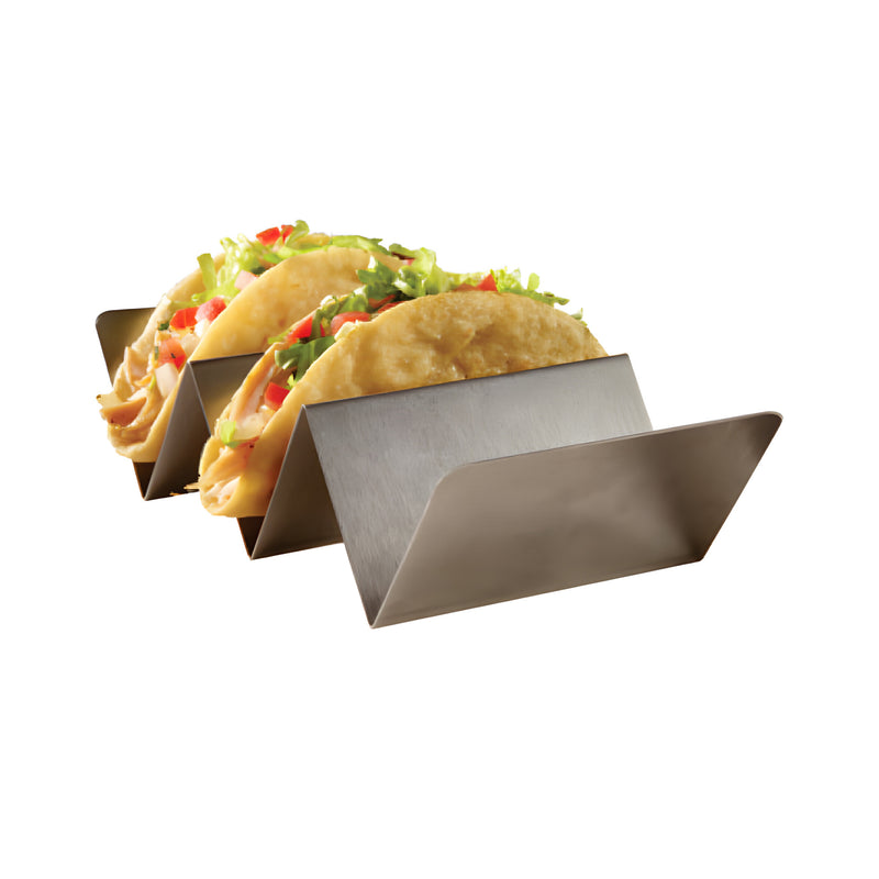 Taco Holder 2 or 3 Compartments, Brushed Stainless Steel