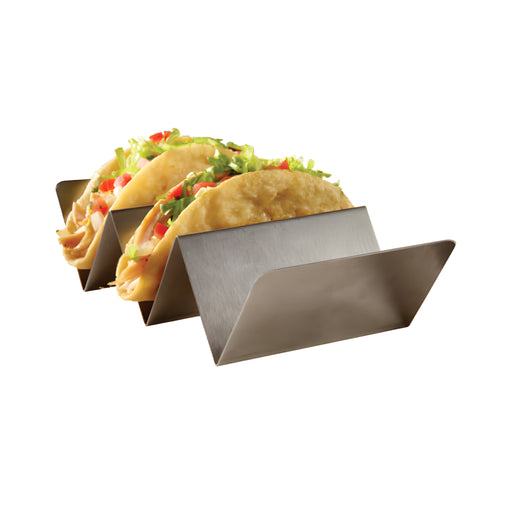 Taco Holder 2 or 3 Compartments, Brushed Stainless Steel