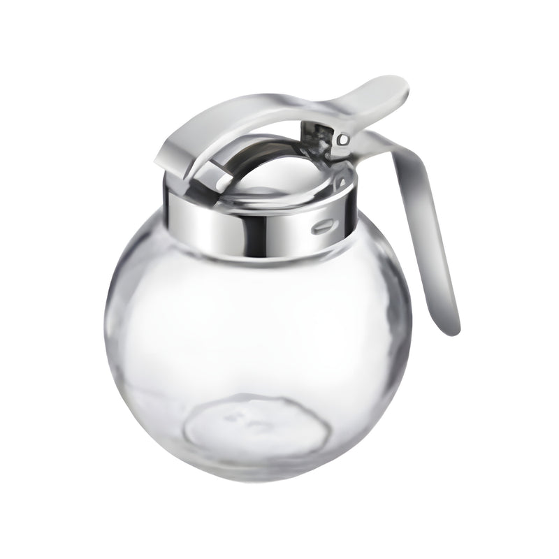 Roma Honey and Cream Dispenser, Glass & Stainless Steel