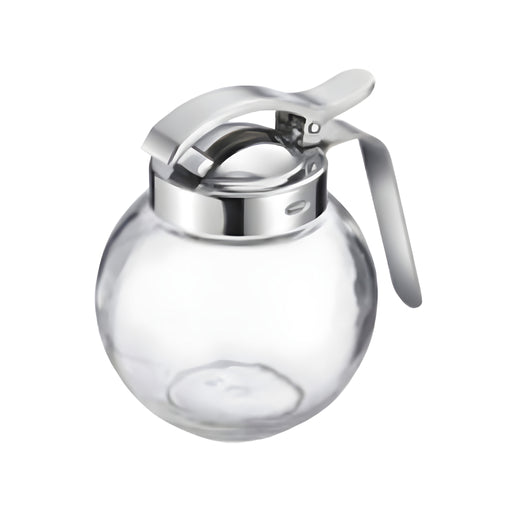 Roma Honey and Cream Dispenser, Glass & Stainless Steel