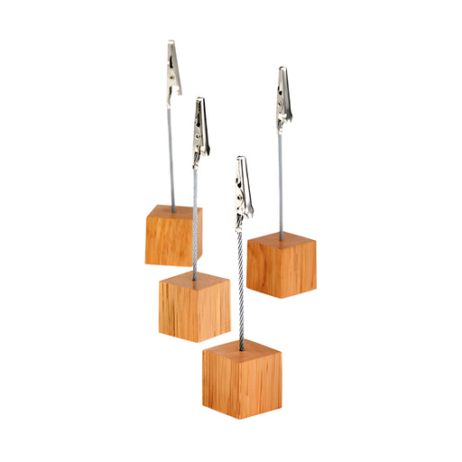 Wooden Label Holder, Pack of 4 + 20 Labels