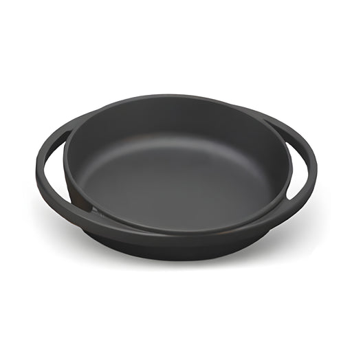 Cast Iron Round Dish Small with 2 Handles, Black