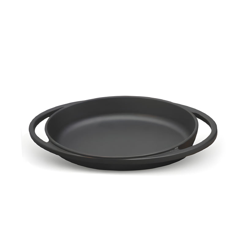 Cast Iron Oval Dish Large with 2 Handles, Black