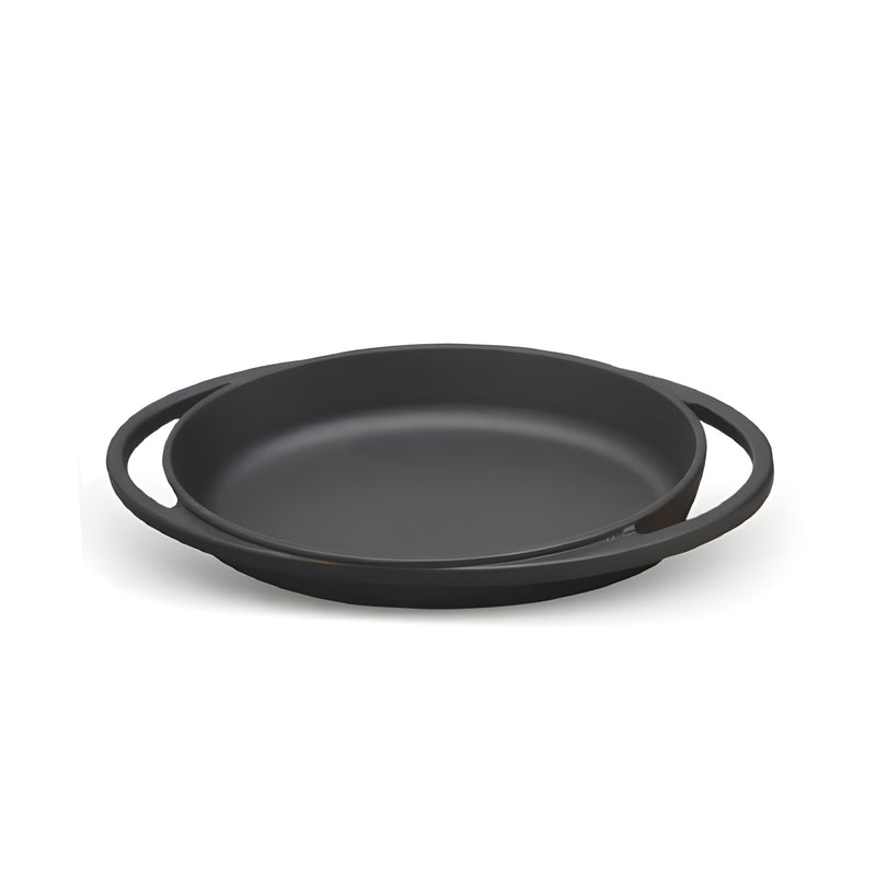 Cast Iron Oval Dish Small with 2 Handles, Black