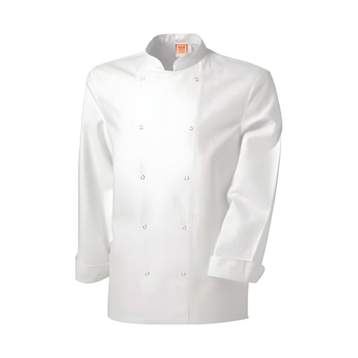 Classic White Full-Sleeve Chef Jacket, Size S
