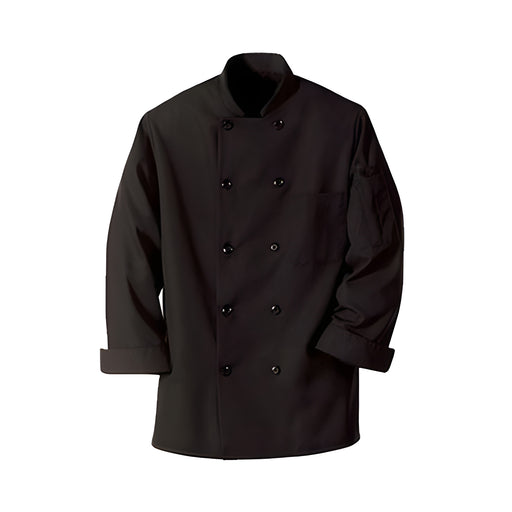 Classic Black Full-Sleeve Chef Jacket, Size S