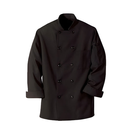 Classic Black Full-Sleeve Chef Jacket, Size L