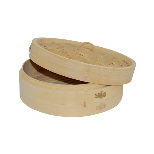 Dim Sum Bamboo Steamer with Base & Cover Small