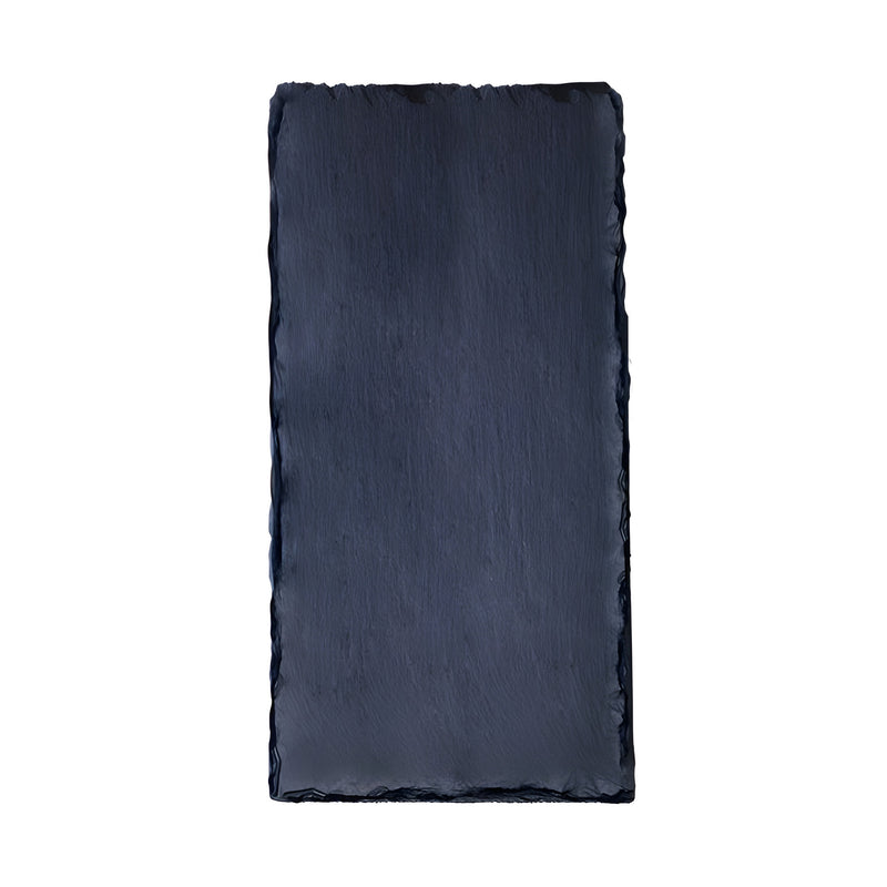Natural Slate Rectangular Plate Small, Scalloped Edge