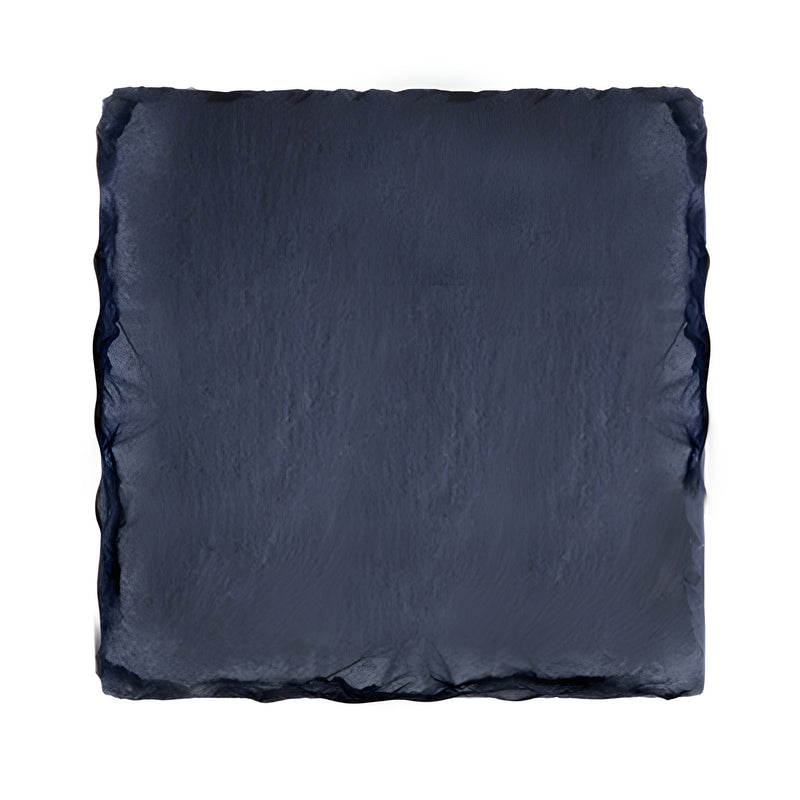 Natural Slate Square Plate Small, Scalloped Edge