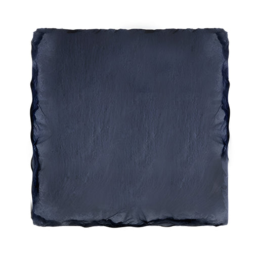 Natural Slate Square Plate Small, Scalloped Edge