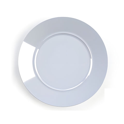 Style Round Flat Plate Large, White Porcelain