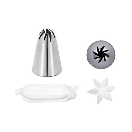 Rose Piping Tube Large, Stainless Steel