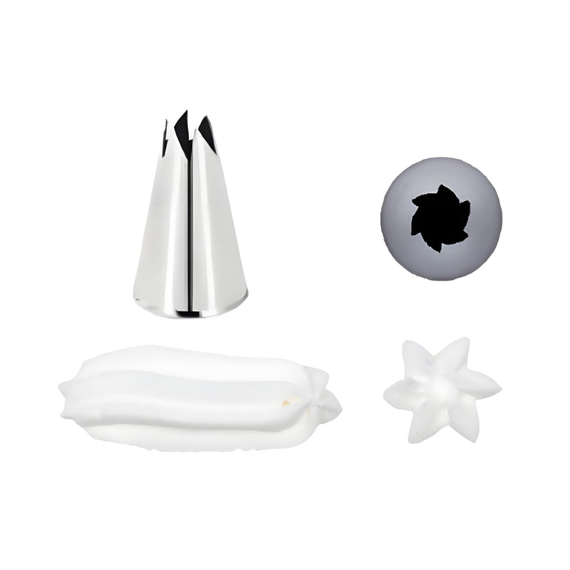 Open Rose Piping Tube, Stainless Steel