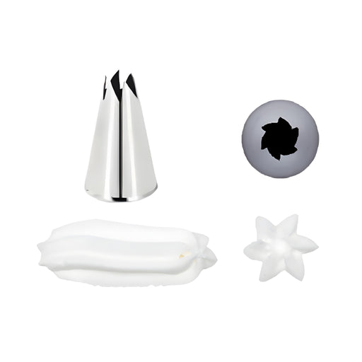 Open Rose Piping Tube, Stainless Steel