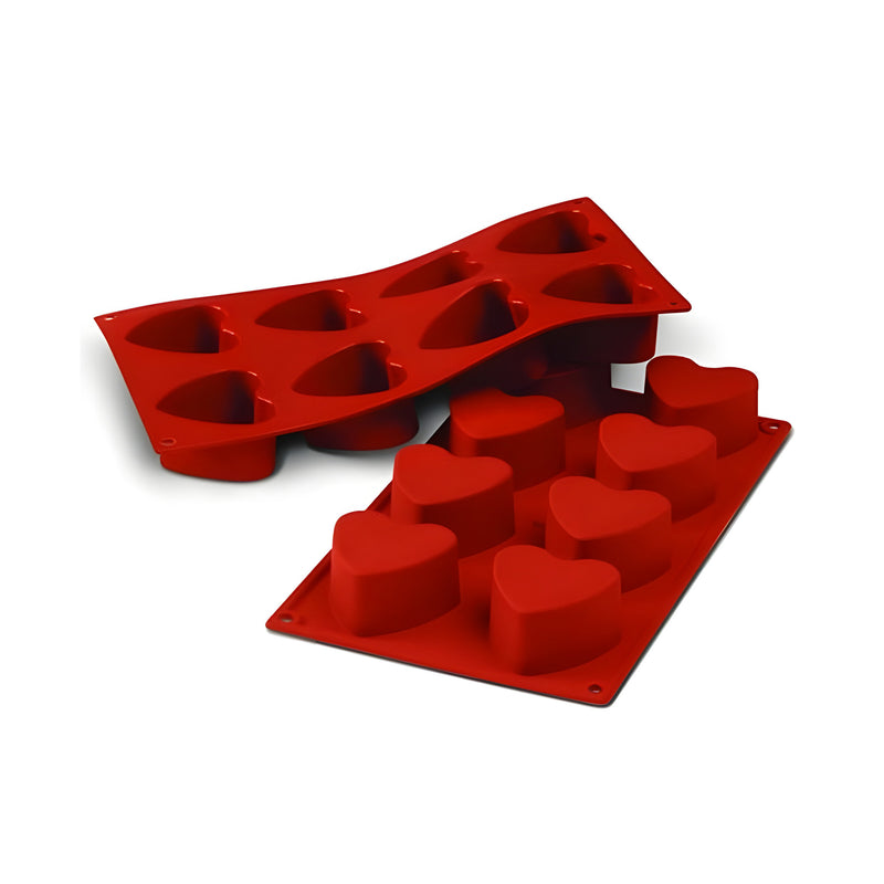 Silicone Flex Mould, 8 Hearts