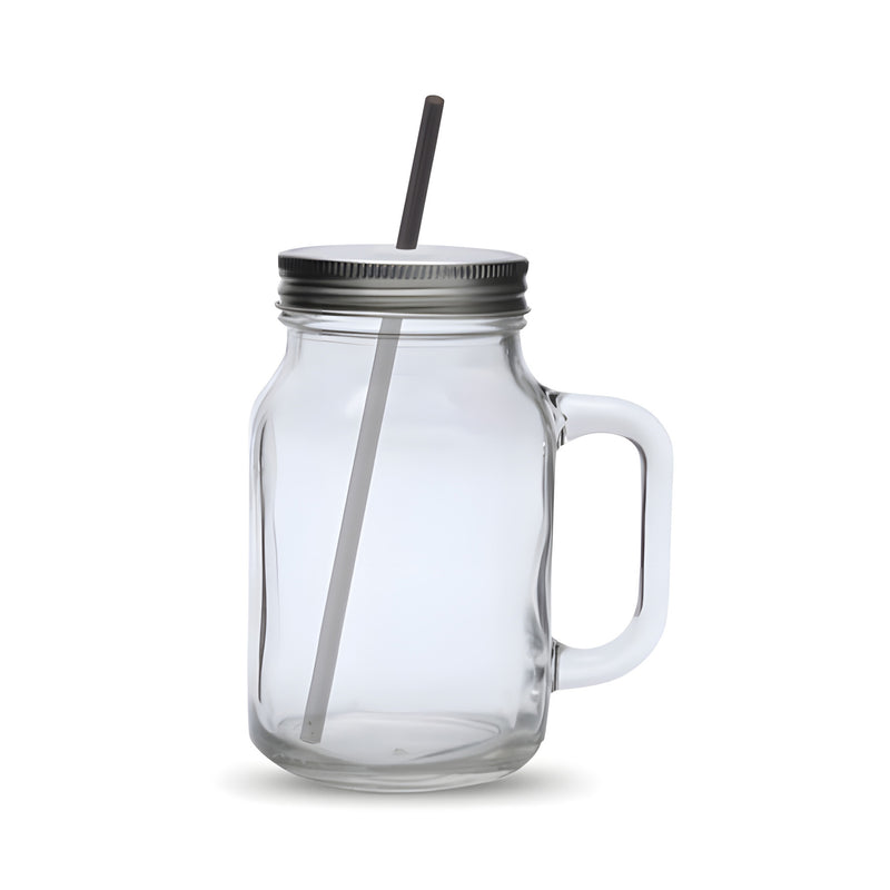 Drinking Jar Small with Handle and Perforated Lid