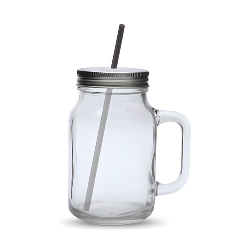 Drinking Jar Large with Handle and Perforated Lid