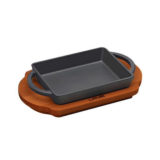 Wooden Stand for Rectangular Cast Iron Dish