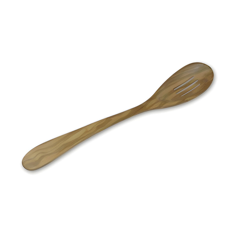 Olive Wood Slotted Fish Spoon