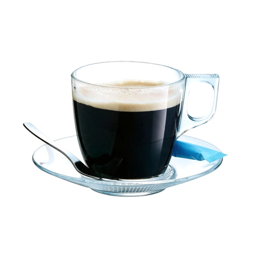 Voluto Coffee Cup, Tempered Clear Glass