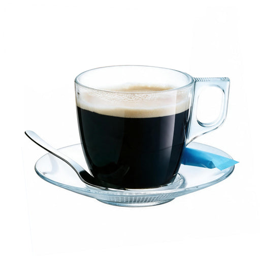 Voluto Tea Cup, Tempered Clear Glass
