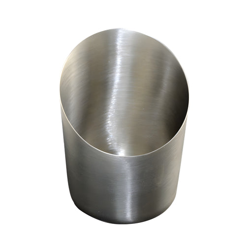Angled French Fries Cup 7.3/8.5cm x H10.5cm, Satin Stainless Steel
