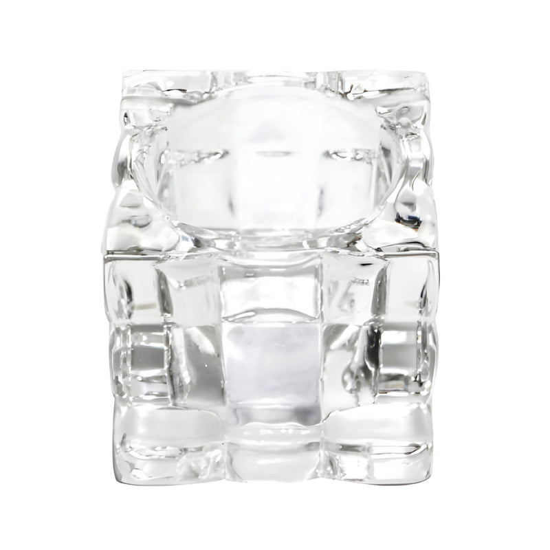 Cube Tealight Holder, Clear Glass