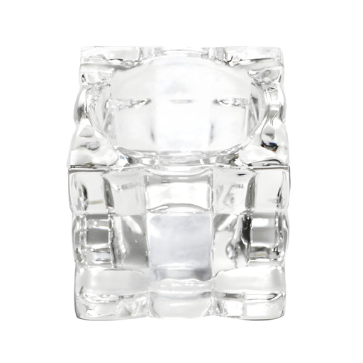 Cube Tealight Holder, Clear Glass