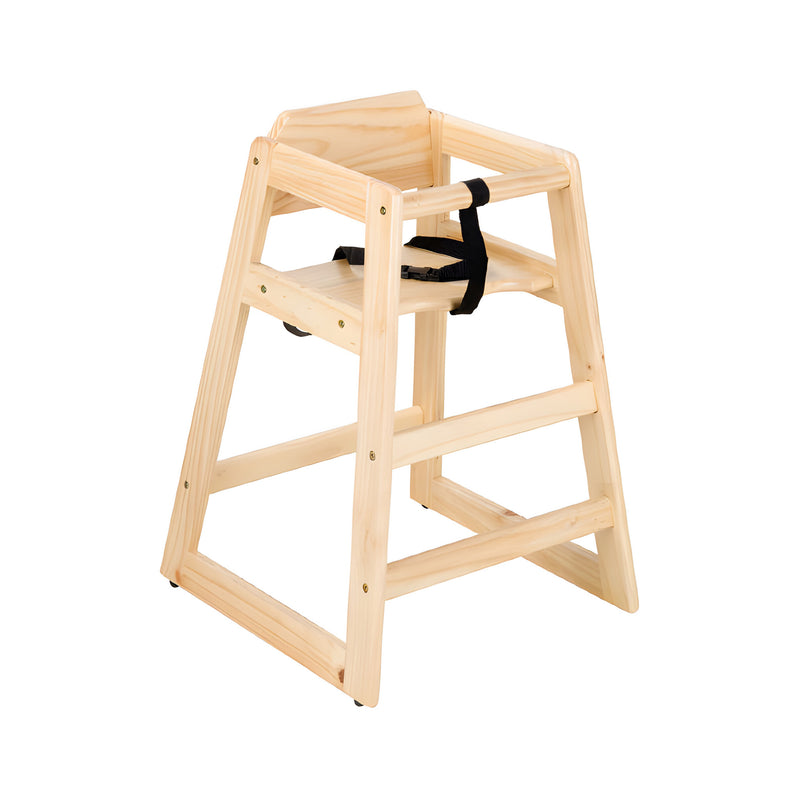 Durable Hardwood High Chair, Natural