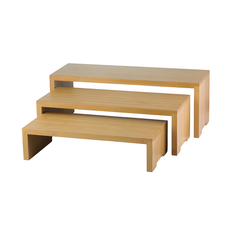 Cascade Buffet Riser, Bamboo
