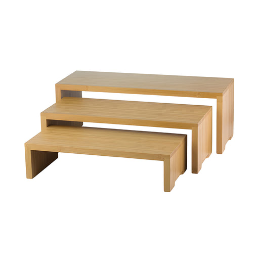 Cascade Buffet Riser, Bamboo