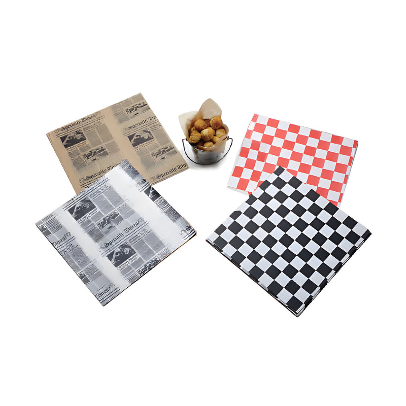 Fry Paper Red Checkerboard, Pack of 1000