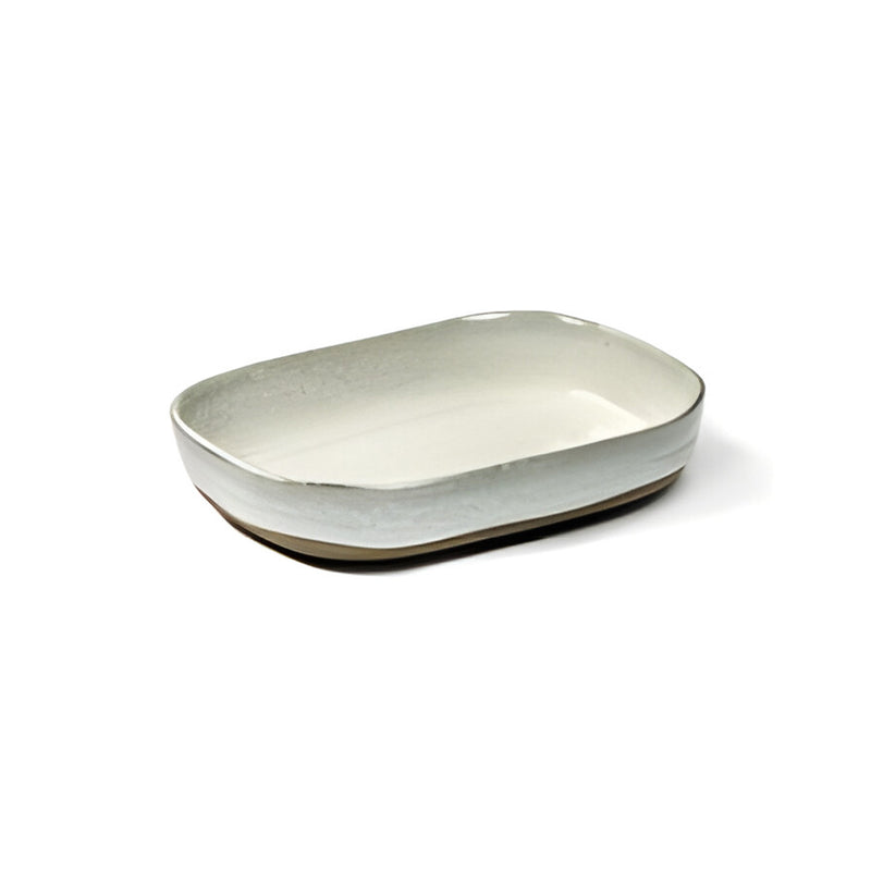 Merci Rectangular Deep Plate Large, Ivory