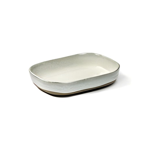 Merci Rectangular Deep Plate Large, Ivory