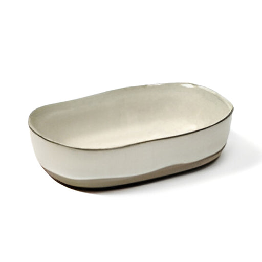 Merci Rectangular Deep Plate Small, Ivory