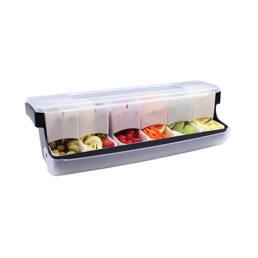 First In First Out 6-Compartment Garnish Station L51xW17xH16cm