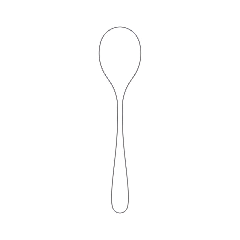 Mogano Satin Round Soup Spoon, Stainless Steel