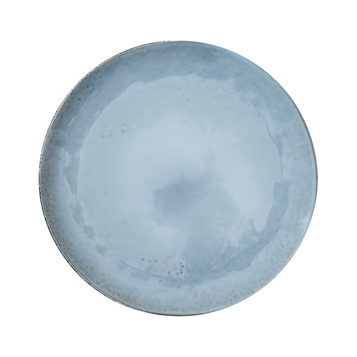 Sky Flat Plate, Blue Stoneware
