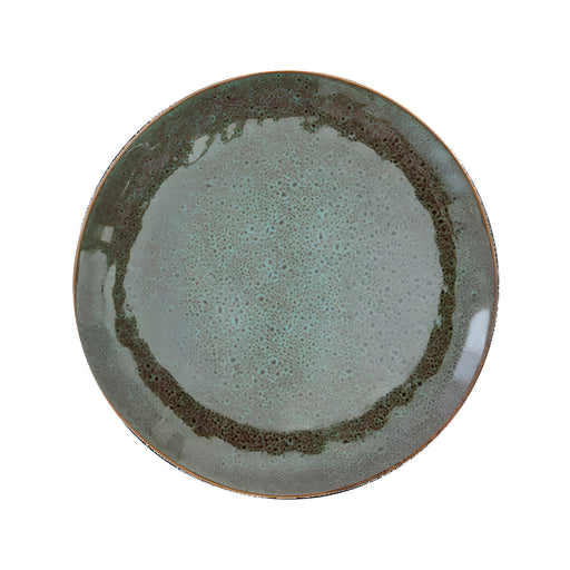 Sky Flat Plate Medium, Green Stoneware